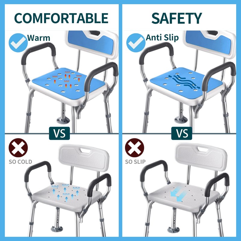 Shower Chair Pad Cover Bath Seat, Padded Shower Bench Seat