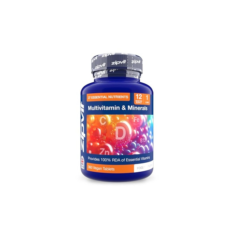Zipvit Multivitamin & Minerals, 27 Essential Nutrients, 100% Daily Multivitamins,