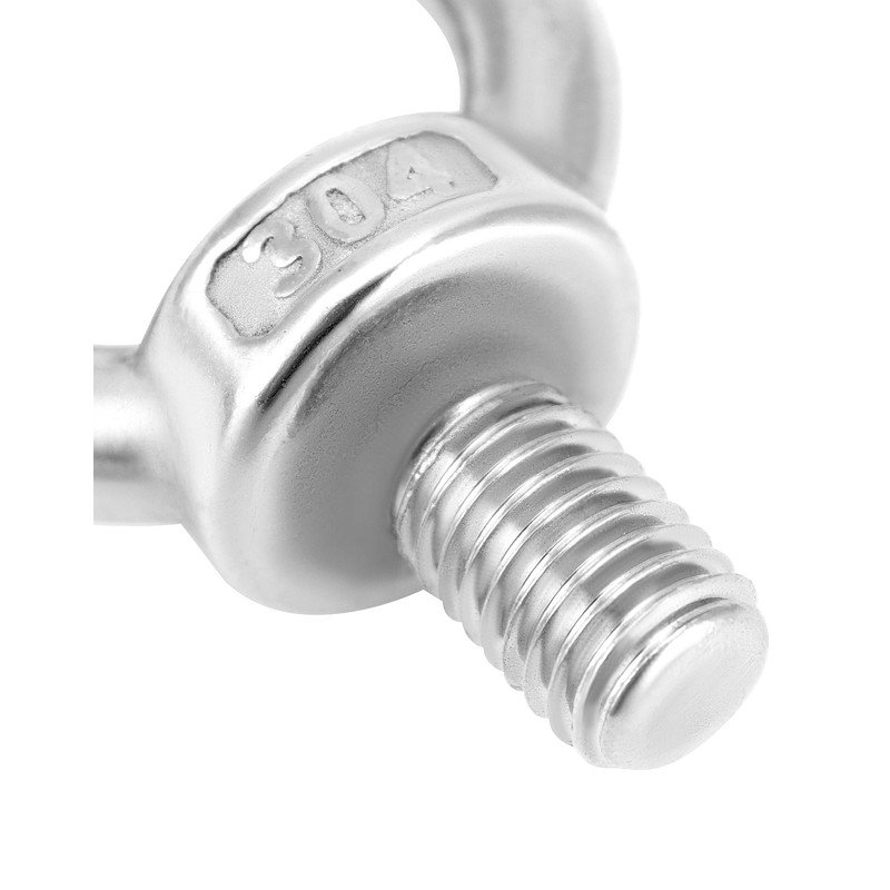 QWORK Shoulder Lifting Ring Eye Bolt, 5 Pack 304 Stainless