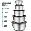 Mixing Bowls Set of 5, Wildone Stainless Steel Nesting Bowls