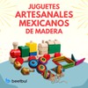 Beetbul Kit de 4 Juguetes Artesanales de Madera, Incluye Pirinola,