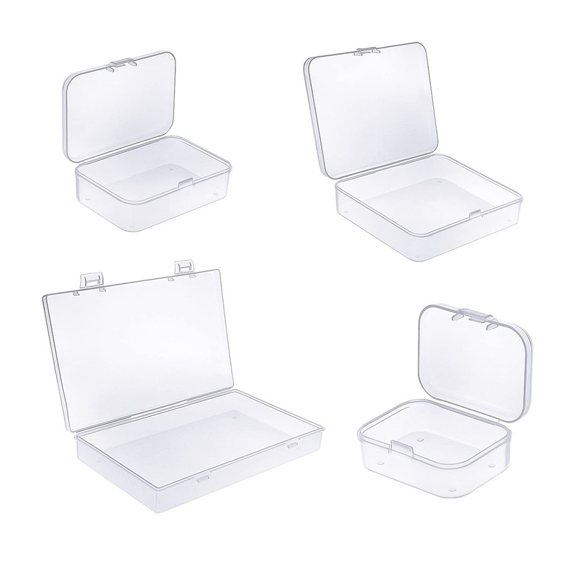 Goodma 36 Pieces Mixed Sizes Rectangular Empty Mini Plastic Organizer