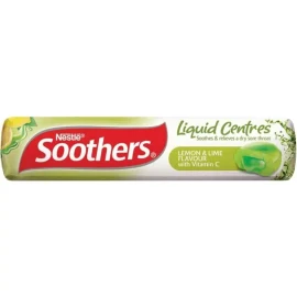 Nestle Soothers Throat Lozenges Liquid Centre Lemon Lime 10 pack