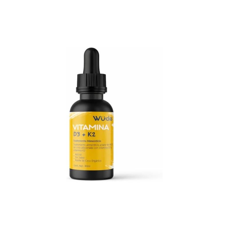 Vitamina D3 + K2 en gotas 30ml, suplemento diario, sin