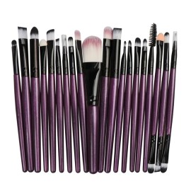dancecola 20pcs Professional Makeup Brush Set Face Eyes Lips