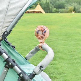 HomeLifairy Portable Stroller Fan, USB or Rechargeable Battery Operated with 3 Speeds and 360°Rotate, Cooling Clip On for Baby Crib Travel Car Seat Pink