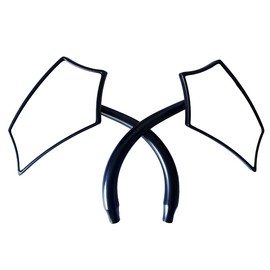 MotorToGo 1Pair Black CNC Five 5 Arc Motorcycle Mirrors Compatible for 2017 Honda Rebel 300