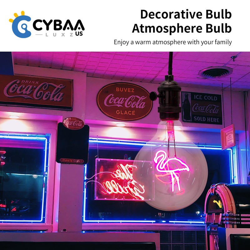 CybaaLuxzus 2W LED Decorative Light Bulb - Happy Signed, Design,