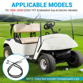 CartClan EZGO TXT Brake Cable Set, Golf Cart Brake Cable for Passenger and Driver Side Stainless Steel Core, Brake Cable Suitable for 1994-2008 EZGO TXT and Medalist Golf Cart, Replace OEM# 70716-G03