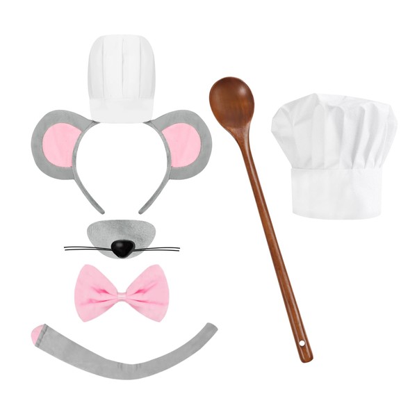 UgyDuky 6 Pcs Ratatouille Costume Mouse Chef Costume for Halloween