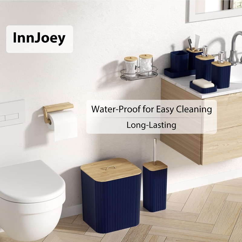 InnJoey Bathroom Accessories Set - 10PC Bathroom Sets, Navy Blue