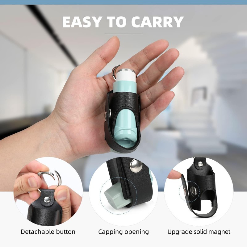 JYGSFCHDC 2 PCS Asthma Inhaler Case Holder Keychain Cute for