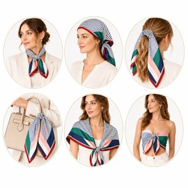 FAIRYGATE Scarf Bandana Silk Scarf Hair Silk Scarf Women's Lightweight Scarf Silk Scarf Gift Scarves & Shawls for Women 93023