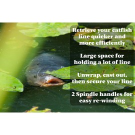 Harrier Hardware Trotline Cord Line Wire Winder, Black