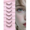 False Lashes Natural Wispy Eyelashes 11mm Short Lashes 3D Volume