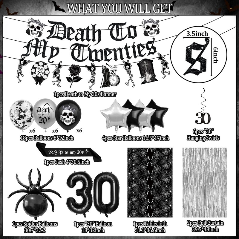 TSVATE Death to My 20s Decorations Banners