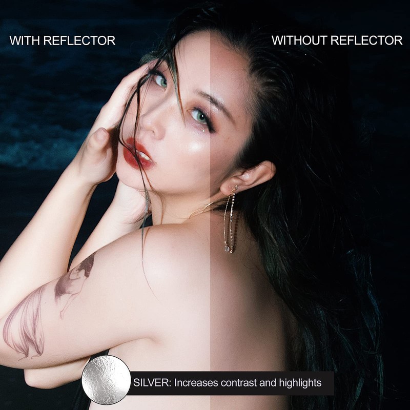 BOLLUMA 32"x32" Photography Light Reflector 5-in-1 Collapsible Multi Disc Lighting