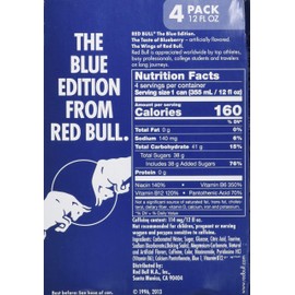 Red Bull Energy Drink, The Blue Edition, 12 Fl oz, 24Count (6 Pack Of 4), 288 Fl oz