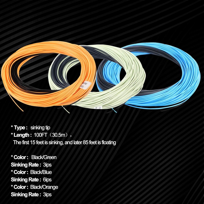 Maximumcatch Sinking Tip Fly Line for Fly Fishing 3ips 4/5/6/7/8
