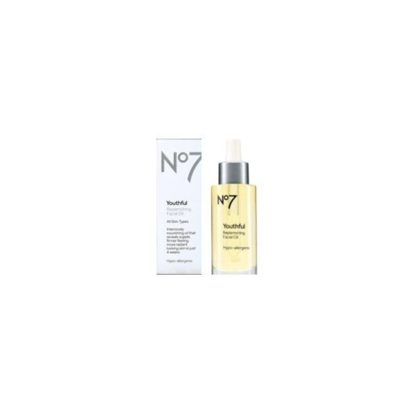 Boots No7 Youthful Replenishing Facial Oil 30ml-FOR ALL SKIN TYPES-GIVES MORE RADIANT LOOKING SKIN IN 4 WEEKS by Youthful