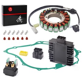Stator & Starter Relay & Voltage Rectifier Gasket for Yamaha XVS1100 V-Star 1100 2003-2009 5EL-15451-00-00 5KS-81410-00-00 5KS-81410-01-00 5KS-81410-02-00 4DN-81940-12-00 4XY-81960-00-00