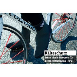 Zwölfender Classic schwarz Größe M Winddichte, wasserdichte und wärmeisolierende Neopren-Überschuhe für Herren und Damen | Schuhüberzug Kälteschutz Thermo Überschuhe Rennrad MTB