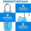 Tenbrachian 8 Pcs Combination Padlocks, Small Padlock for Suitcase Padlocks,