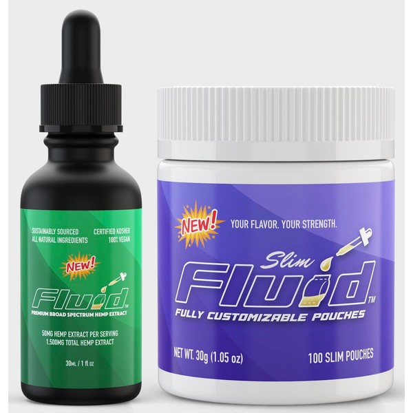Fluid Pouches-1500mg Premium Hemp Extract Fully Customizable Pouch Any Flavor/Active