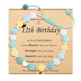 OAVOOK Birthday Gifts for 12 Year Old Girls 12th Beaded Bracelet Teen Girls Gifts for Daughter/Granddaughter/Niece/Friends