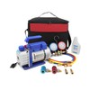 FAHKNS 3.5 CFM Vacuum Pump 1/4HP with Manifold Gauge and