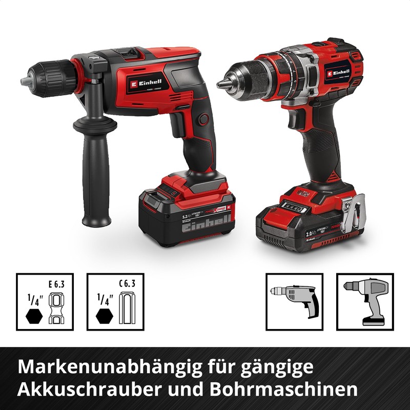 Original Einhell S-CASE 10-Piece Masonry Drill Bit Set (According to