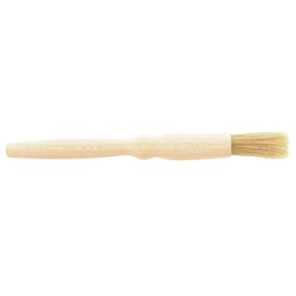 teemando® Household Brush Round 18 x 1.8 cm A Round Pastry Brush with Natural Bristles and Beech Wood