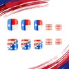 24Pcs 4th of July Press on Toenails Short Square Fake