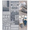 LANODO 4 Pcs Nail Stickers 5D Flower Black and White