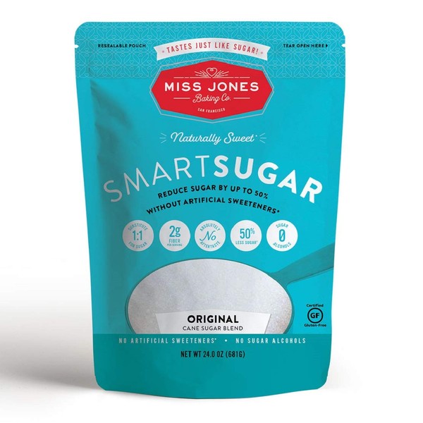 Miss Jones Baking SmartSugar - Cane Sugar Blend, 24 oz