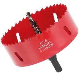 Hole Saw 4 Inch, 32mm Bi-Metal Cutting Depth HSS M42 Hole Cutter for Cutting Wood, Plastic, Drywall, Plasterboard and Soft Metal Sheet