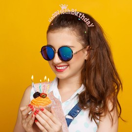 Atoden 18th Birthday Sash and Crown 18th Birthday Decorations for Girls 18 Year Old Tiara Headbands Eighteen Hairband 18th Birthday Gifts for Daughter Princess (Rose Gold)