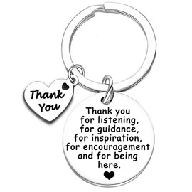 Thank You Gift Jewellery Friend Keyring Gifts For Women Men Colleagues, Coworker, Volunteer, Social Worker, Mentor, Teacher, Boss Going Away Leaving Present (Thank You For Listening)