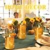 Da by Gold Flameless Candle, Battery-Powered Candle with Recessed String