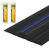 ToLanbbt 16.5Ft/5M Universal Garage Threshold Seal Strip with 300ml Black