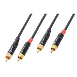 PD Connex Twin RCA Phono to Dual RCA Phono Cable Signal Lead HIFI DJ 6.0m
