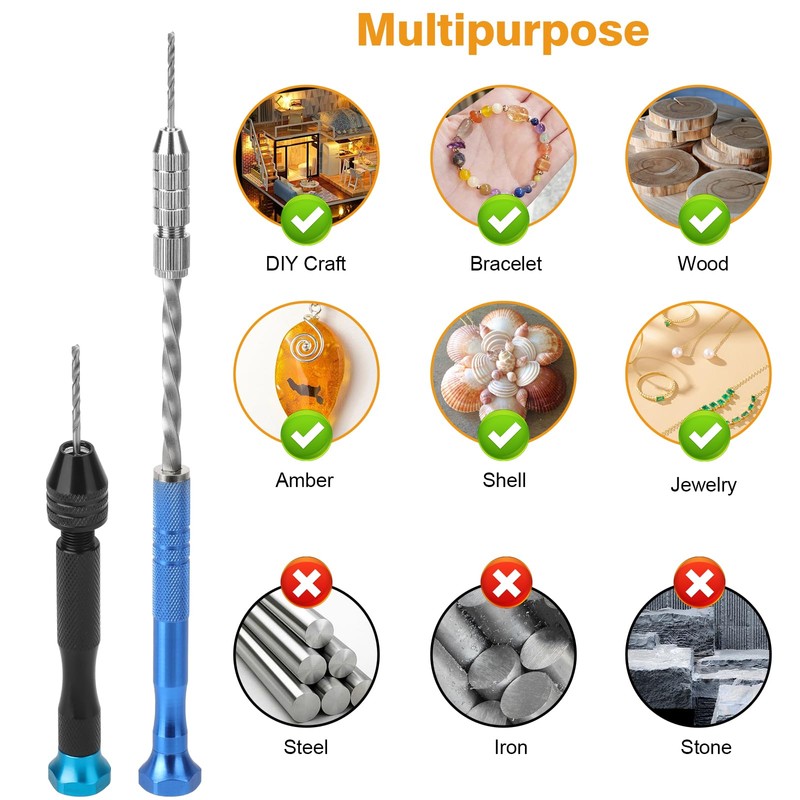 SUNJOYCO 28PCS Precision Pin Vise Hand Drill Set with 0.5-3.0mm