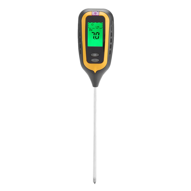 4 In 1 LCD Moisture Temperature Sunlight PH Tester Meter