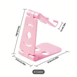 Foldable Phone Holder, 1 Count Multifunctional Hollow Out Design Phone Stand, Portable Phone Holder for Home Office, Universal Phone Accessories - Colour: Black, Specification: one-size