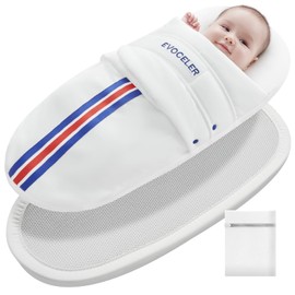 Evoceler Baby Swaddle Sleep Sack - 1.0 TOG Swaddle with Temperature Monitor & Supportive Mattress, Organic Cotton Wearable Blanket, Soft and Breathable, Reduces Startle Reflex (0-3 Months, XS)