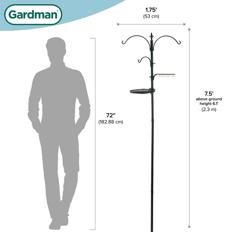 Gardman BA01131 Premium Bird Feeding Station Kit, 21" Wide x