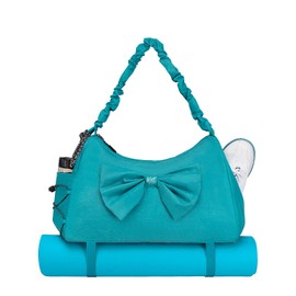 Gym Bag Womens with Shoes Compartment Large Yoga Mat Bag with Wet Compartment and Bottle Pocket Weekend Overnight Tote Bag with Adjustable Shoulder Strap, Green