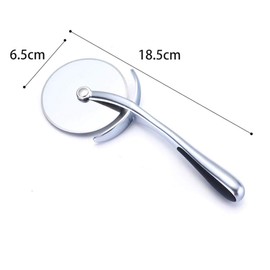 Zinc Alloy Pizza Cutter, Multifunctional Non-Stick Pizza Slicer, Anti-Slip Handle Pizza Cutter Wheel, for Home Restaurant Kitchen, 18.5cmx6.5cm