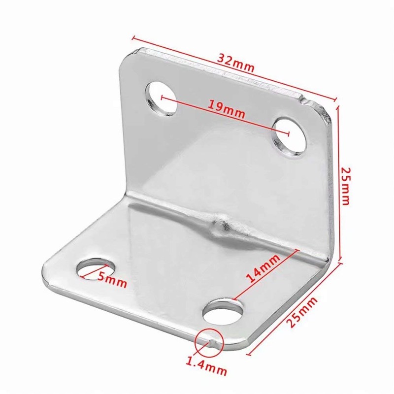Doyeemei l字金具 10個入り M4*16ネジ40個付き 角かっこ 家具棚L字型直角鉄製ブラケット ステンレス製 家具ブロンズトーン用 Ｌ字アングルブラケット 棚受け金具