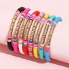 KIFEDSLJ Surfer Clay Bead Bracelets Elastic Colorful Polymer Beaded Stackable